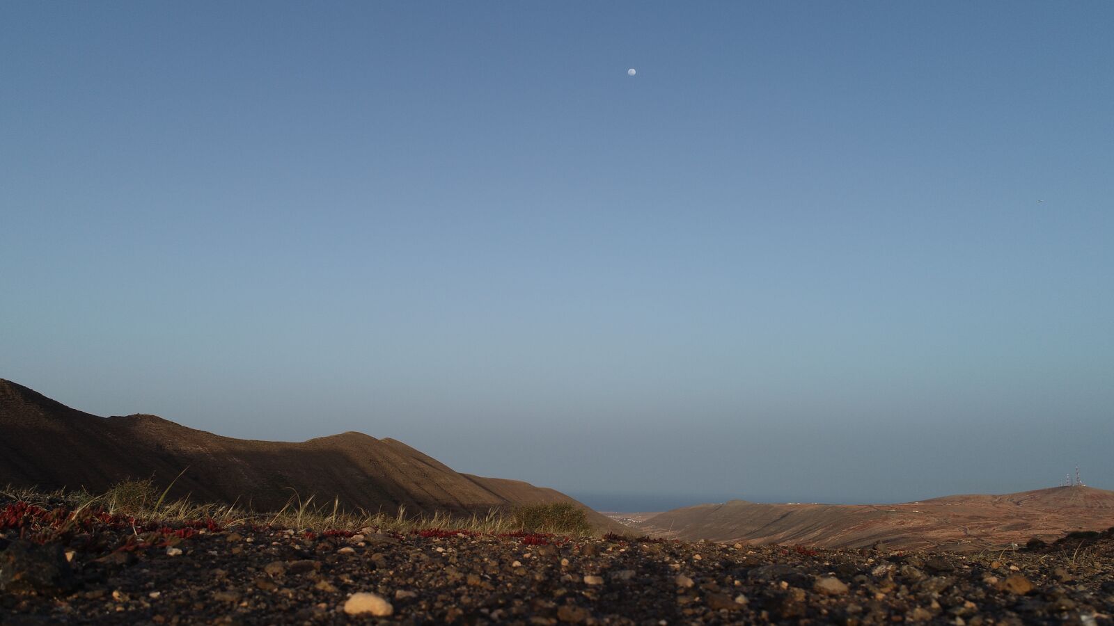 DJI FC6310 sample photo. Sunset, moon, sky photography