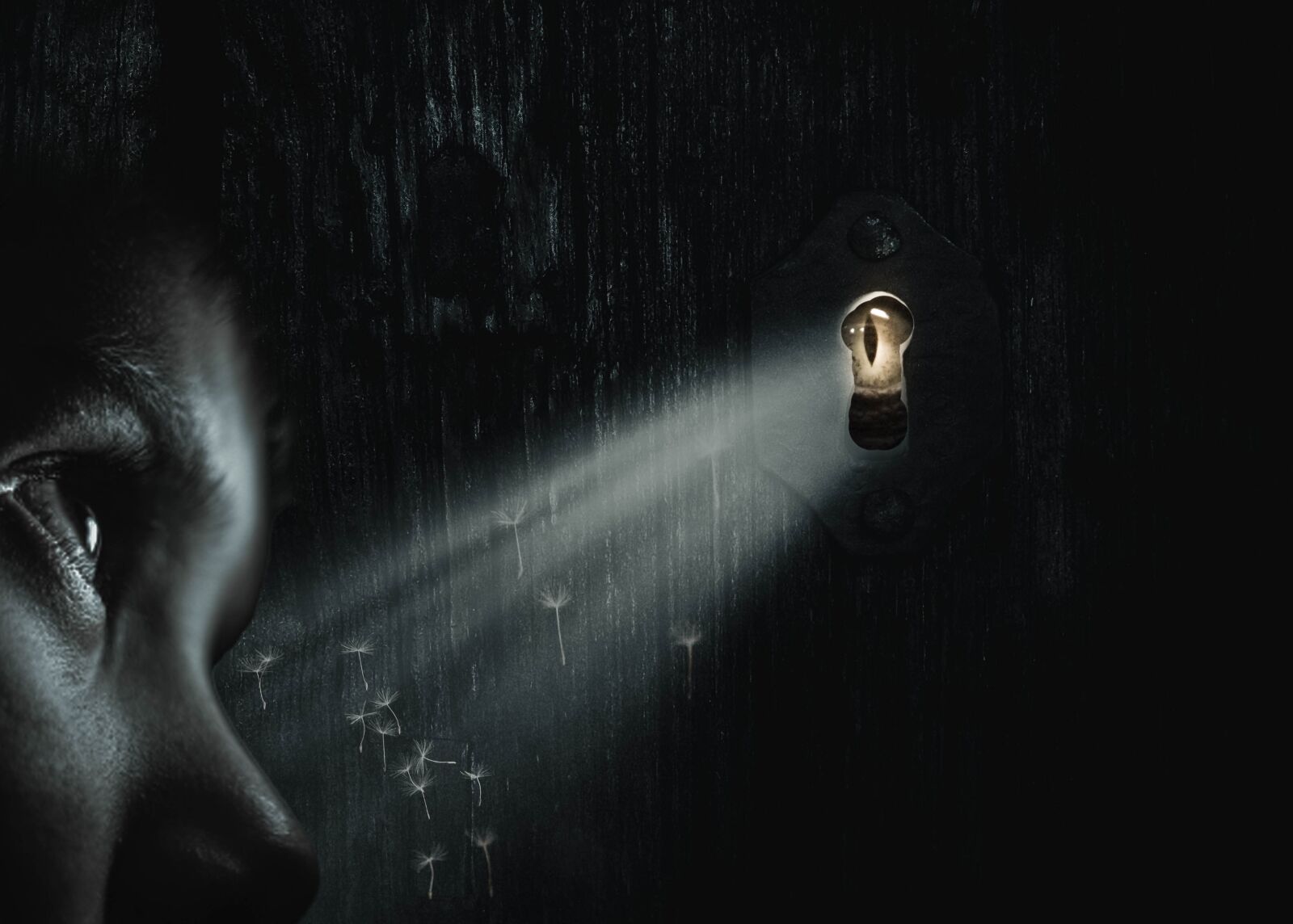 Sony SLT-A58 sample photo. Fantasy, key hole, boy photography