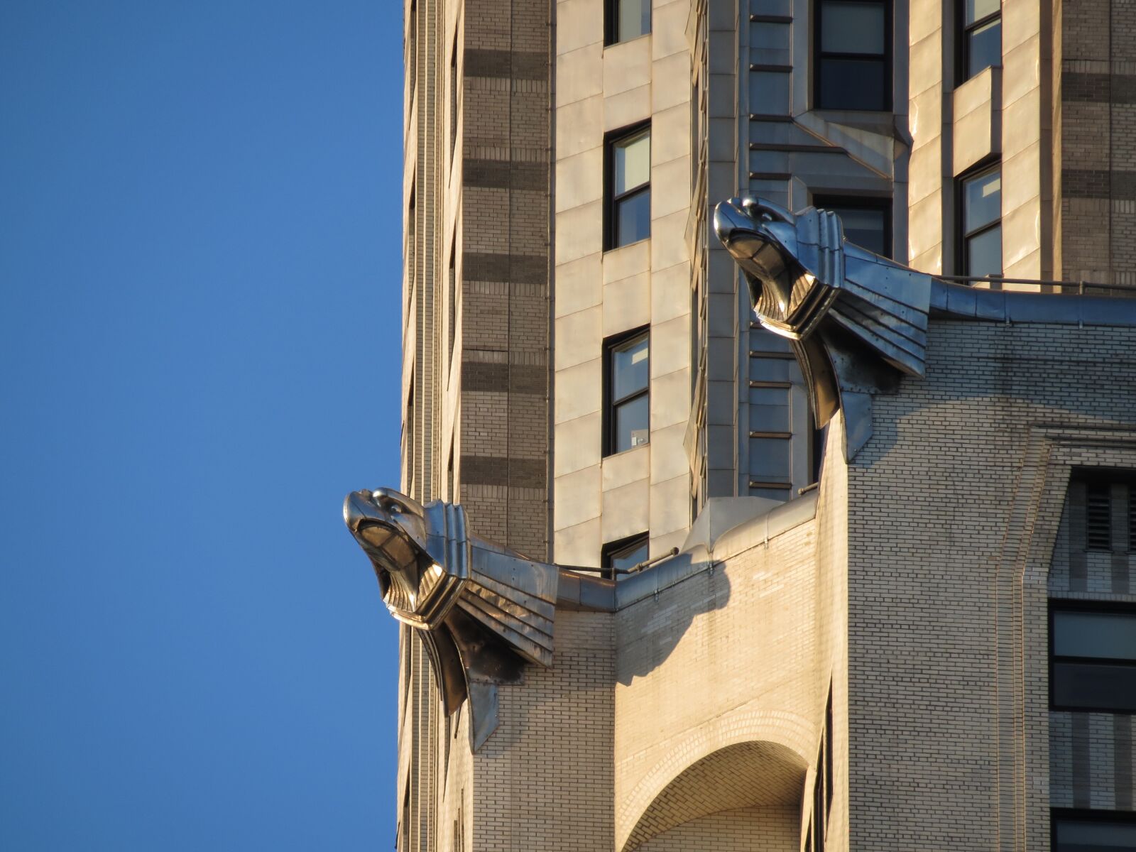Canon PowerShot SX40 HS sample photo. Chrysler building, gargoyles, new photography
