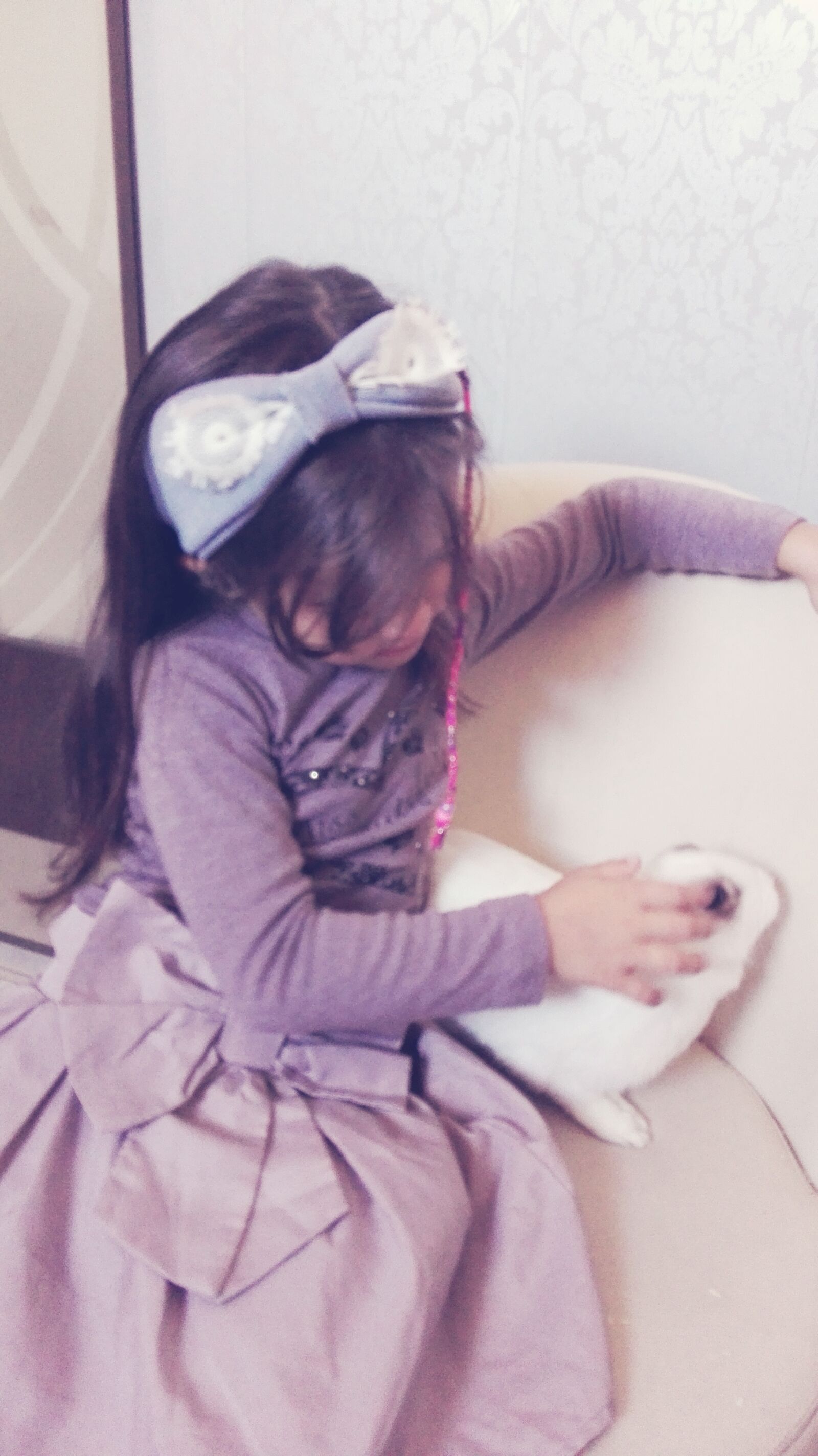 HUAWEI P8 Lite sample photo. Girl, bunny, animal photography