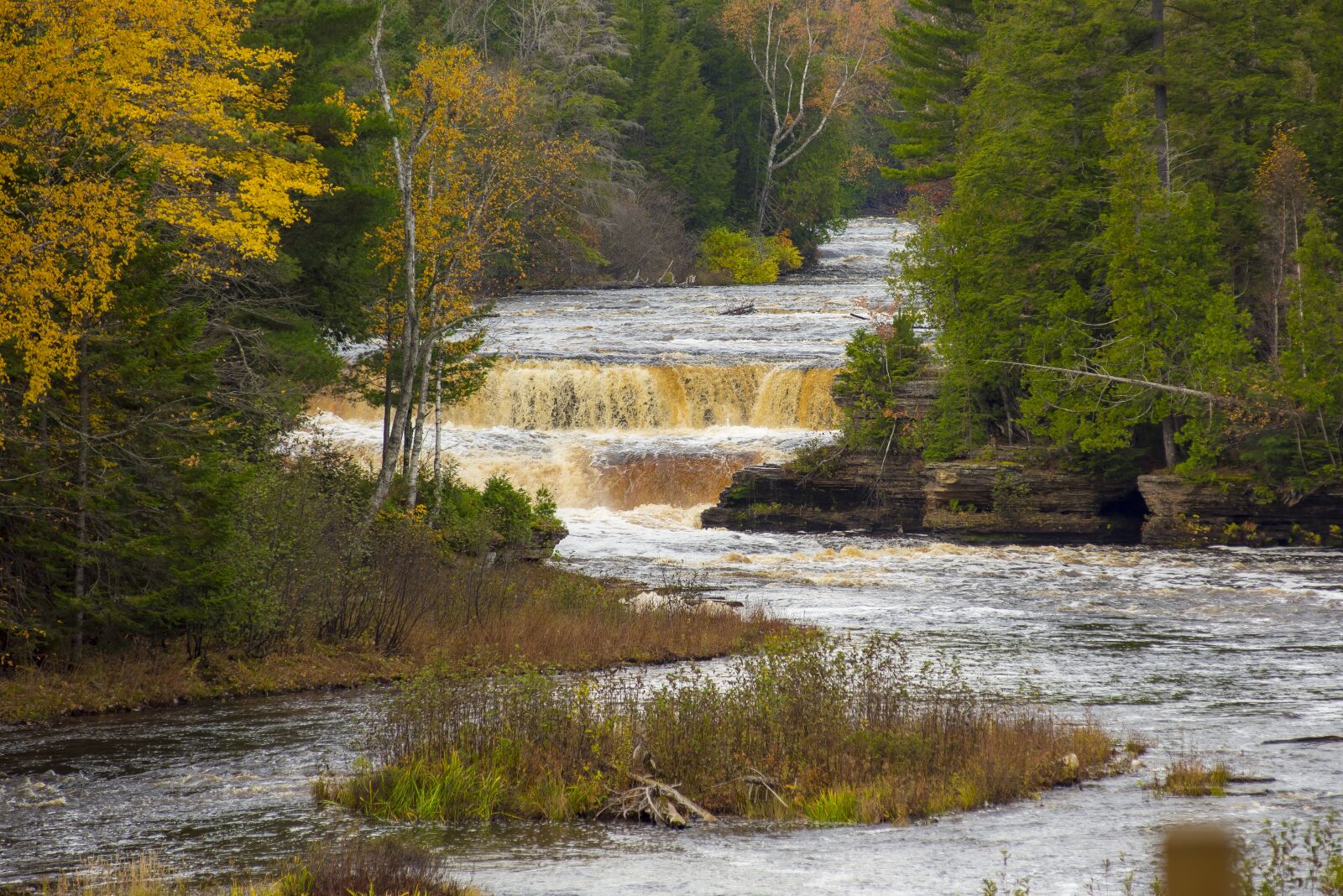 Nikon D810 sample photo. Tahquamenon falls, waterfall, scenic photography