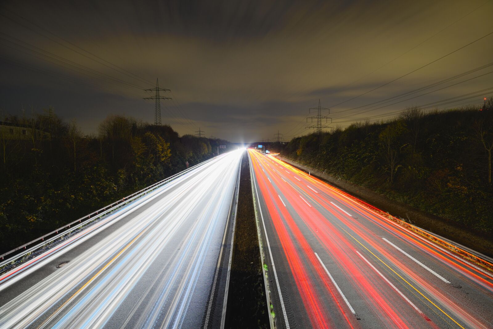 Nikon D600 sample photo. Highway, night, long exposure photography