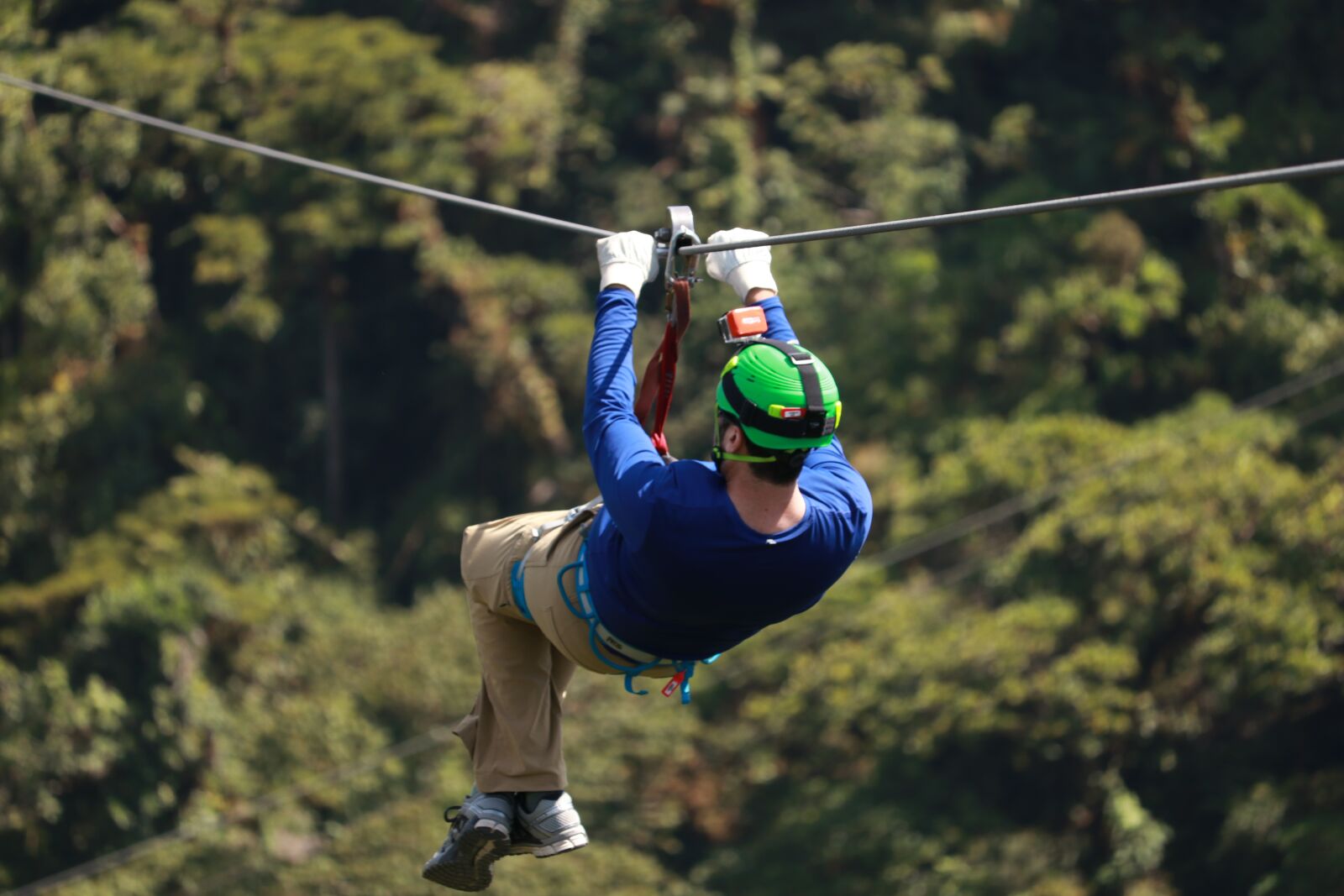 Canon EF-S 55-250mm F4-5.6 IS STM sample photo. Zipline, ziplining, trees photography
